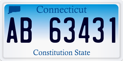 CT license plate AB63431