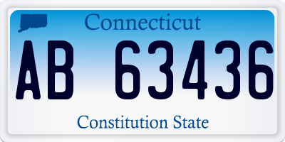 CT license plate AB63436