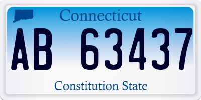 CT license plate AB63437