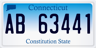 CT license plate AB63441