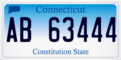 CT license plate AB63444