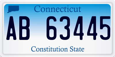 CT license plate AB63445