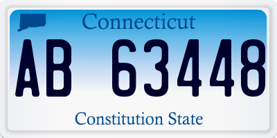 CT license plate AB63448