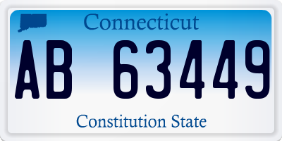 CT license plate AB63449