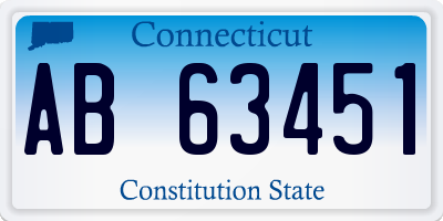 CT license plate AB63451