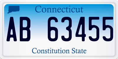 CT license plate AB63455