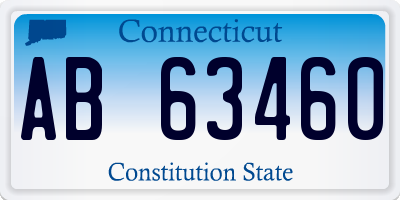 CT license plate AB63460