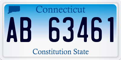 CT license plate AB63461