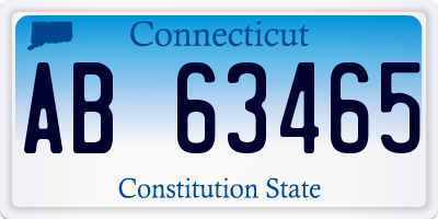 CT license plate AB63465