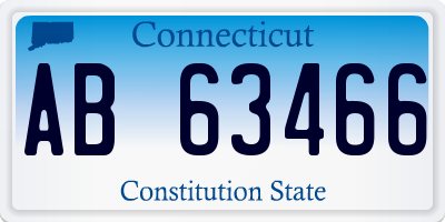 CT license plate AB63466