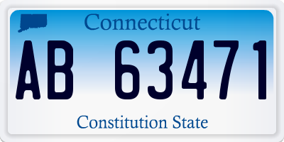 CT license plate AB63471