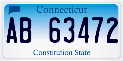 CT license plate AB63472