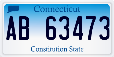 CT license plate AB63473