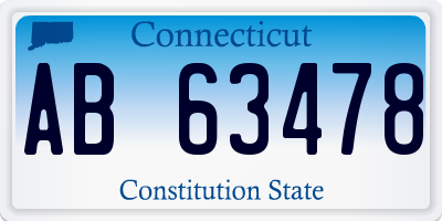 CT license plate AB63478