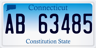 CT license plate AB63485