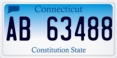 CT license plate AB63488