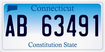 CT license plate AB63491