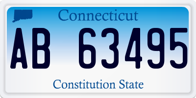 CT license plate AB63495