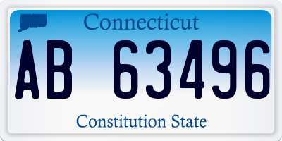 CT license plate AB63496