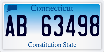 CT license plate AB63498