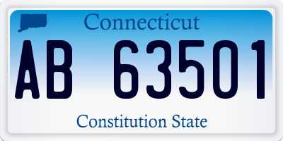 CT license plate AB63501