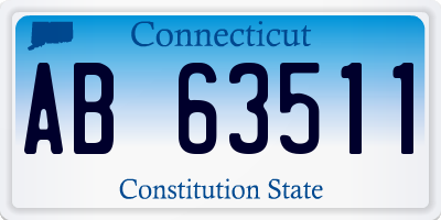 CT license plate AB63511