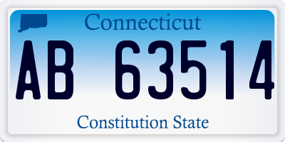 CT license plate AB63514