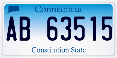 CT license plate AB63515