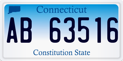 CT license plate AB63516