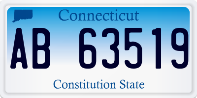 CT license plate AB63519