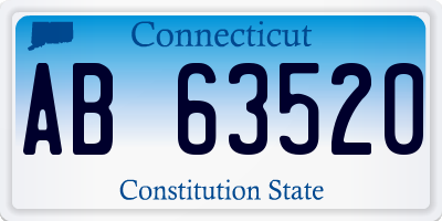 CT license plate AB63520