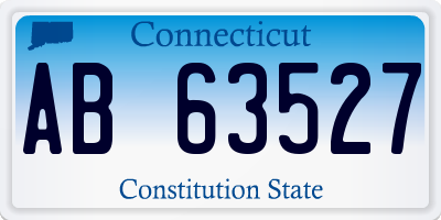 CT license plate AB63527