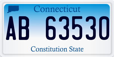 CT license plate AB63530