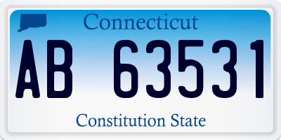 CT license plate AB63531