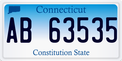 CT license plate AB63535