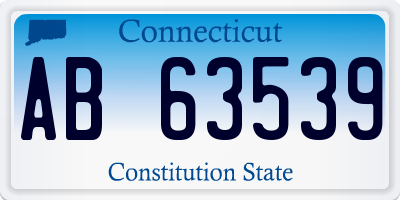 CT license plate AB63539