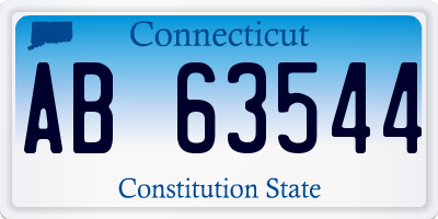 CT license plate AB63544