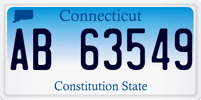 CT license plate AB63549