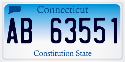 CT license plate AB63551