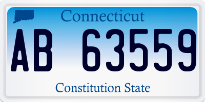 CT license plate AB63559