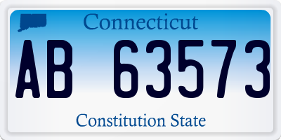 CT license plate AB63573