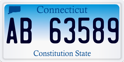 CT license plate AB63589