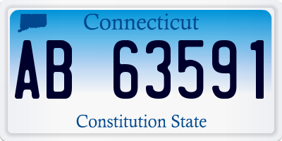 CT license plate AB63591