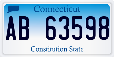 CT license plate AB63598