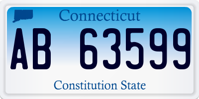 CT license plate AB63599