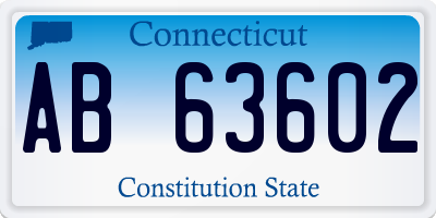 CT license plate AB63602