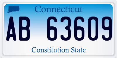 CT license plate AB63609