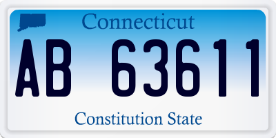 CT license plate AB63611