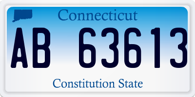 CT license plate AB63613