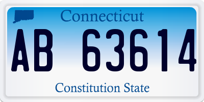 CT license plate AB63614